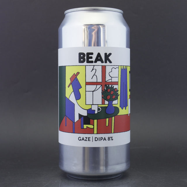 This is a can of Beak Brewery / Two Flints - Gaze - 8% (440ml). It is a Double IPA craft beer available to buy from Ghost Whale, voted London's best craft beer shop.