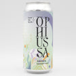 This is a can of Ophiussa - Aurora - 5% (440ml). It is a Sour craft beer available to buy from Ghost Whale, voted London's best craft beer shop.