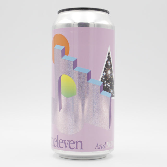 This is a can of Elmeleven / Cloudwater - PULP: Nothing To Declare - 5% (440ml). It is a Sour craft beer available to buy from Ghost Whale, voted London's best craft beer shop.
