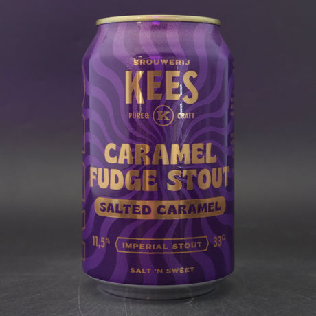 This is a can of Kees - Caramel Fudge Stout: Salted Caramel - 11.5% (330ml). It is a Imperial Stout / Porter craft beer available to buy from Ghost Whale, voted London's best craft beer shop.
