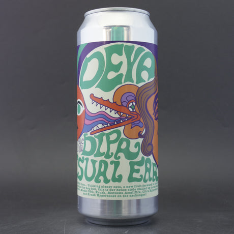 This is a can of DEYA - Visual Ear - 8% (500ml). It is a Double IPA craft beer available to buy from Ghost Whale, voted London's best craft beer shop.