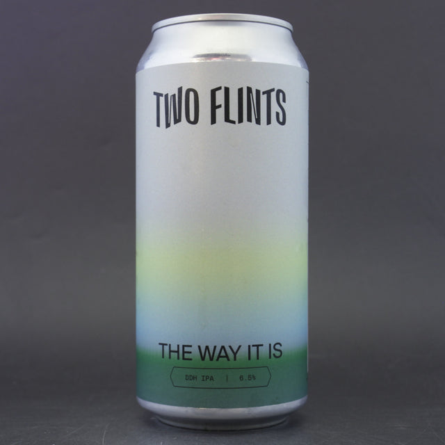 This is a can of Two Flints - The Way It Is - 6.5% (440ml). It is a IPA craft beer available to buy from Ghost Whale, voted London's best craft beer shop.