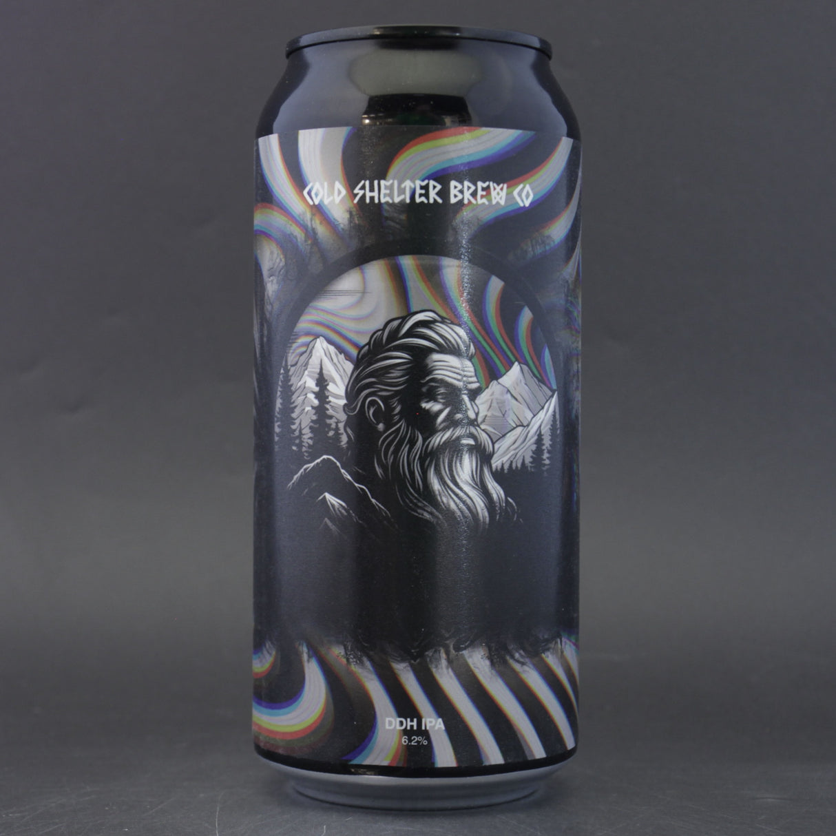 This is a can of Cold Shelter - Ironfoot - 6.2% (440ml). It is a IPA craft beer available to buy from Ghost Whale, voted London's best craft beer shop.