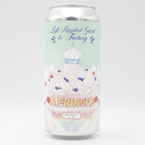 This is a can of Left Handed Giant / Factory Brewing - Meringue - 6.8% (440ml). It is a IPA craft beer available to buy from Ghost Whale, voted London's best craft beer shop.