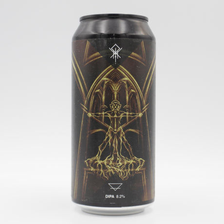 This is a can of Cold Shelter - Stand Firm In Your Roots - 8.2% (440ml). It is a Double IPA craft beer available to buy from Ghost Whale, voted London's best craft beer shop.