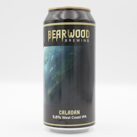 This is a can of Bearwood - Caladan - 5.6% (440ml). It is a IPA craft beer available to buy from Ghost Whale, voted London's best craft beer shop.