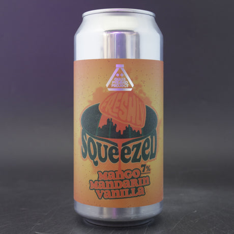 This is a can of Coolhead Brew - Freshly Squeezed: Mango Mandarin - 7% (440ml). It is a Sour craft beer available to buy from Ghost Whale, voted London's best craft beer shop.