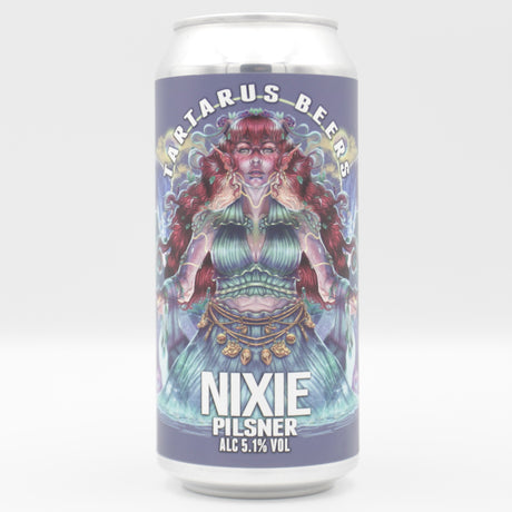 This is a can of Tartarus - Nixie - 5.1% (440ml). It is a Lager / Pilsner / Kölsch craft beer available to buy from Ghost Whale, voted London's best craft beer shop.
