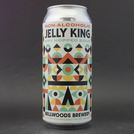 This is a can of Bellwoods - Non-Alcoholic Jelly King - 0.5% (473ml). It is a Sour craft beer available to buy from Ghost Whale, voted London's best craft beer shop.