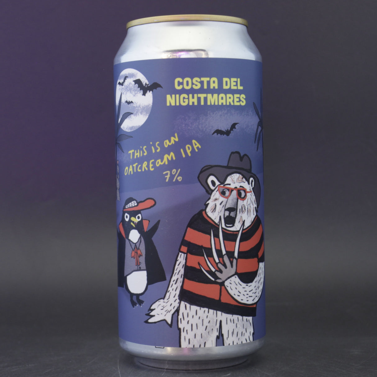 This is a can of Pretty Decent - Costa Del Nightmares - 7% (440ml). It is a IPA craft beer available to buy from Ghost Whale, voted London's best craft beer shop.