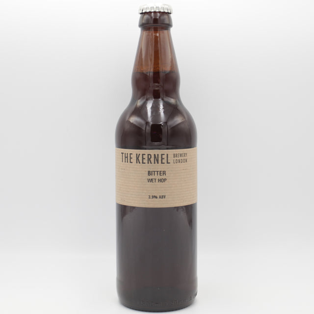 This is a bottle of The Kernel - Bitter: Wet Hop - 3.9% (500ml). It is a Traditional English Ale craft beer available to buy from Ghost Whale, voted London's best craft beer shop.