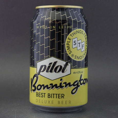 This is a can of Pilot / Simple Things Fermentations - Bonnington's Best Bitter - 4.2% (330ml). It is a Traditional English Ale craft beer available to buy from Ghost Whale, voted London's best craft beer shop.