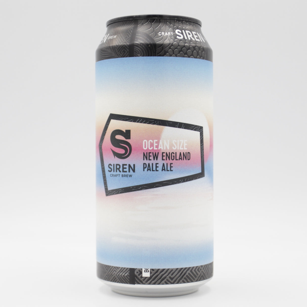 This is a can of Siren - Ocean Size - 5.1% (440ml). It is a IPA craft beer available to buy from Ghost Whale, voted London's best craft beer shop.