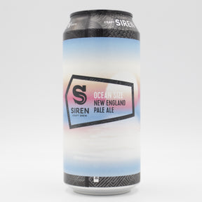 This is a can of Siren - Ocean Size - 5.1% (440ml). It is a IPA craft beer available to buy from Ghost Whale, voted London's best craft beer shop.