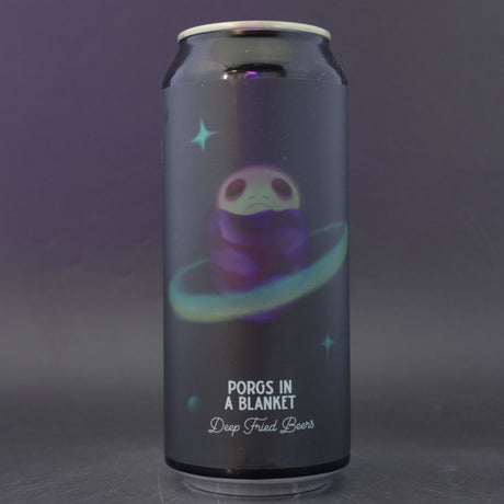 This is a can of Deep Fried Beers / RAR Brewing - Porgs in a Blanket - 9% (470ml). It is a Double IPA craft beer available to buy from Ghost Whale, voted London's best craft beer shop.