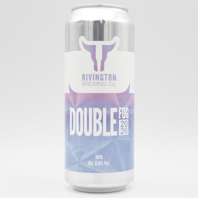 This is a can of Rivington - Double Fog (2026) - 8% (500ml). It is a Double IPA craft beer available to buy from Ghost Whale, voted London's best craft beer shop.