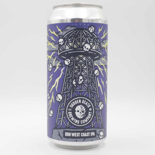 This is a can of Sudden Death - Simcoe Overload - 7.2% (440ml). It is a IPA craft beer available to buy from Ghost Whale, voted London's best craft beer shop.