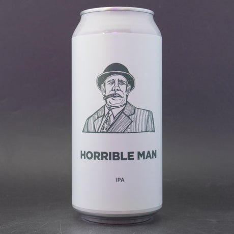 This is a can of Pomona Island - Horrible Man - 6.4% (440ml). It is a IPA craft beer available to buy from Ghost Whale, voted London's best craft beer shop.