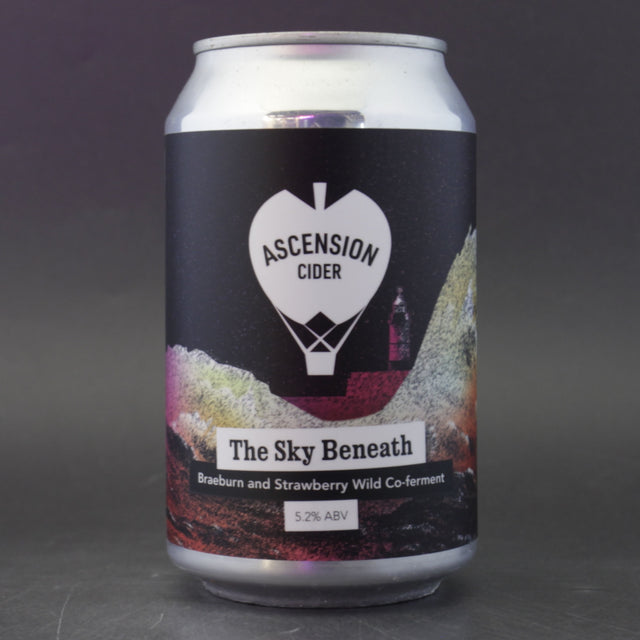 This is a can of Ascension - The Sky Beneath - 5.2% (330ml). It is a  craft cider available to buy from Ghost Whale, voted London's best craft beer shop.