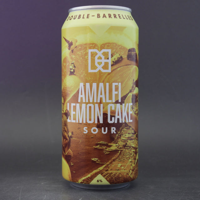 This is a can of Double Barrelled - Amalfi Lemon Cake - 6% (440ml). It is a Sour craft beer available to buy from Ghost Whale, voted London's best craft beer shop.