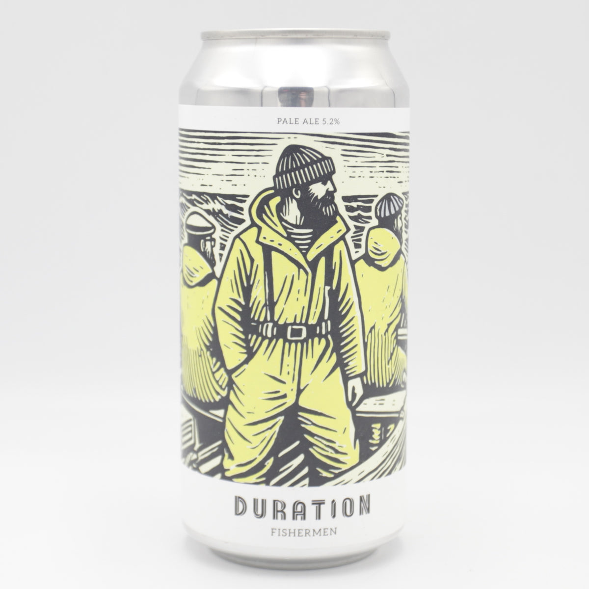 This is a can of Duration - Fishermen - 5.2% (440ml). It is a Pale Ale craft beer available to buy from Ghost Whale, voted London's best craft beer shop.