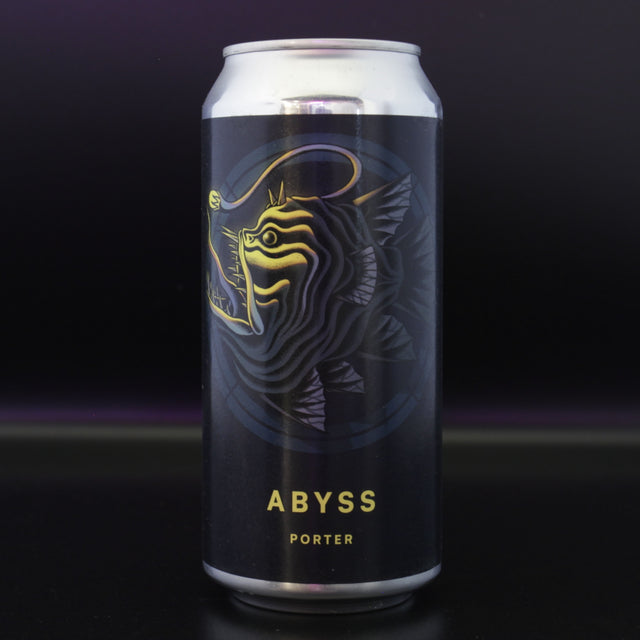 This is a can of Otherworld - Abyss - 4.1% (440ml). It is a Stout / Porter craft beer available to buy from Ghost Whale, voted London's best craft beer shop.