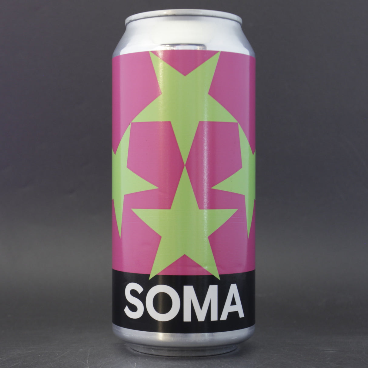 This is a can of SOMA - Oasis - 6% (440ml). It is a IPA craft beer available to buy from Ghost Whale, voted London's best craft beer shop.