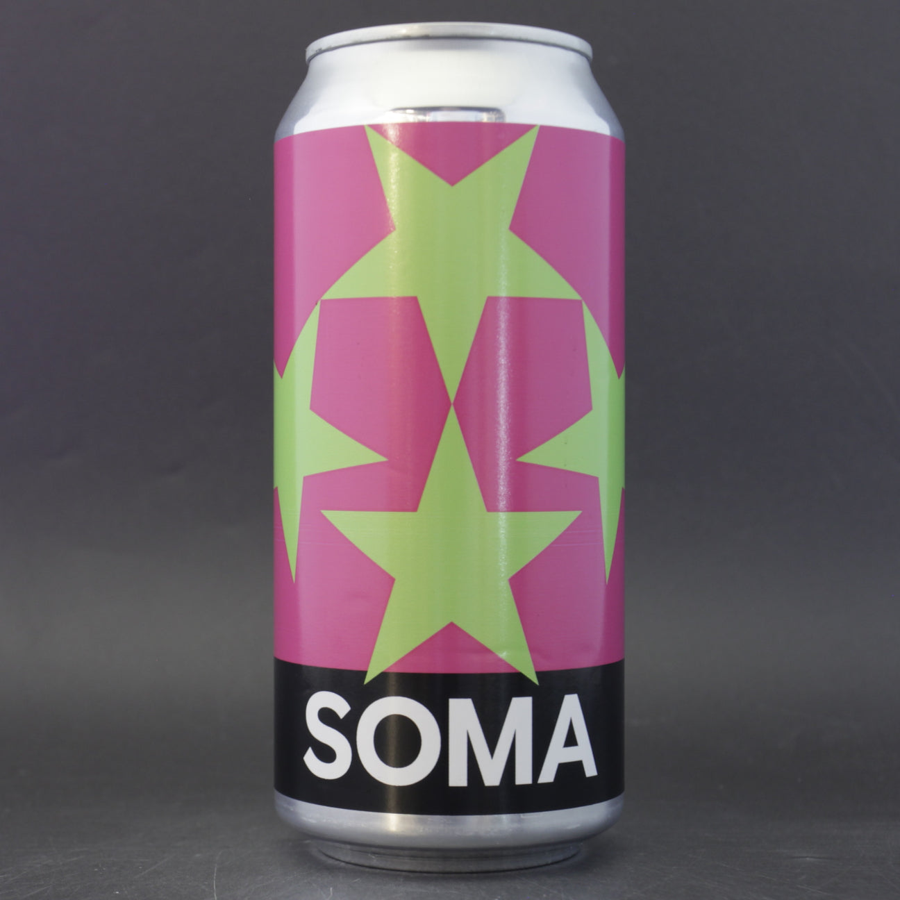 This is a can of SOMA - Oasis - 6% (440ml). It is a IPA craft beer available to buy from Ghost Whale, voted London's best craft beer shop.
