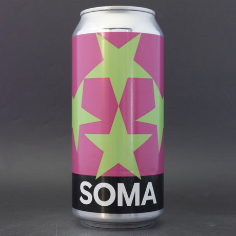 This is a can of SOMA - Oasis - 6% (440ml). It is a IPA craft beer available to buy from Ghost Whale, voted London's best craft beer shop.