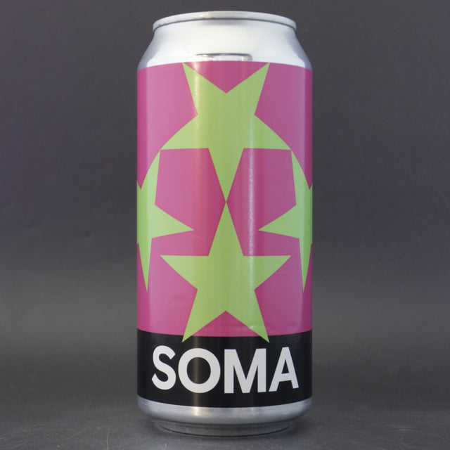 This is a can of SOMA - Oasis - 6% (440ml). It is a IPA craft beer available to buy from Ghost Whale, voted London's best craft beer shop.