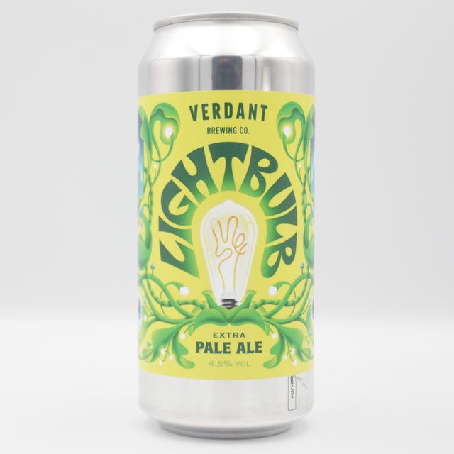 This is a can of Verdant - Lightbulb - 4.5% (440ml). It is a Pale Ale craft beer available to buy from Ghost Whale, voted London's best craft beer shop.