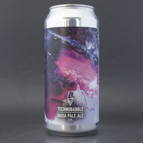This is a can of Azvex - Technobabble - 5.2% (440ml). It is a IPA craft beer available to buy from Ghost Whale, voted London's best craft beer shop.