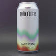 This is a can of Two Flints - Last Stand - 5.5% (440ml). It is a Pale Ale craft beer available to buy from Ghost Whale, voted London's best craft beer shop.