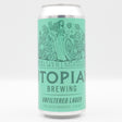 This is a can of Utopian - Unfiltered Lager - 4.7% (440ml). It is a Lager / Pilsner / Kölsch craft beer available to buy from Ghost Whale, voted London's best craft beer shop.