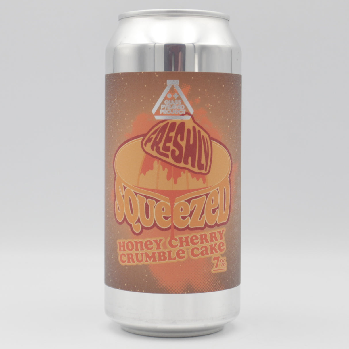This is a can of Glass Pyramid Project - Freshly Squeezed: Honey Cherry Crumble - 7% (440ml). It is a Sour craft beer available to buy from Ghost Whale, voted London's best craft beer shop.