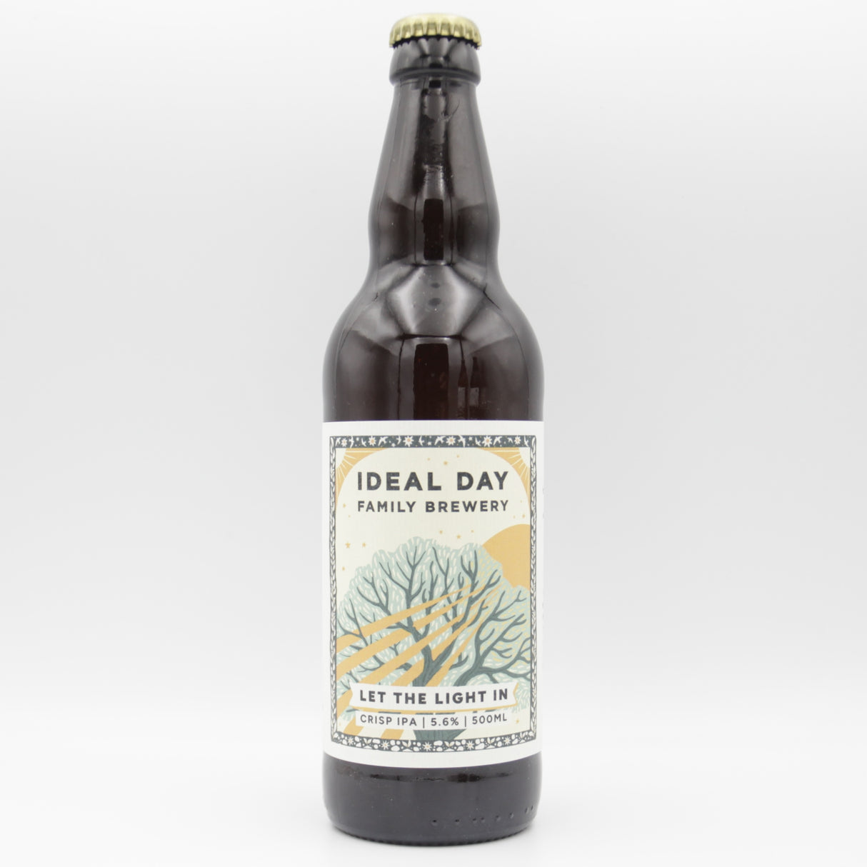 This is a bottle of Ideal Day - Let The Light In - 5.6% (500ml). It is a IPA craft beer available to buy from Ghost Whale, voted London's best craft beer shop.