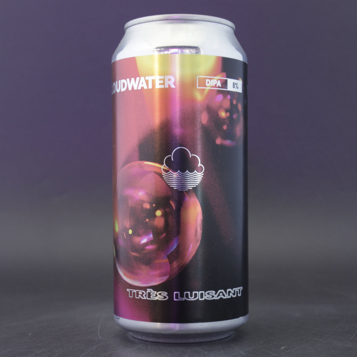 This is a can of Cloudwater - Très Luisant - 8% (440ml). It is a Double IPA craft beer available to buy from Ghost Whale, voted London's best craft beer shop.
