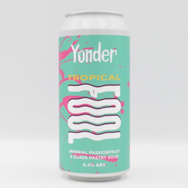 This is a can of Yonder - Tropical Fool - 8.4% (440ml). It is a Sour craft beer available to buy from Ghost Whale, voted London's best craft beer shop.