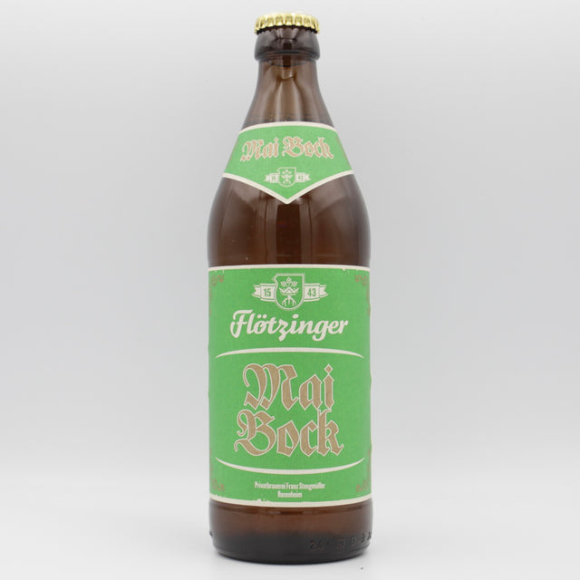 This is a bottle of Flotzinger - Maibock - 7% (500ml). It is a Lager / Pilsner / Kölsch craft beer available to buy from Ghost Whale, voted London's best craft beer shop.