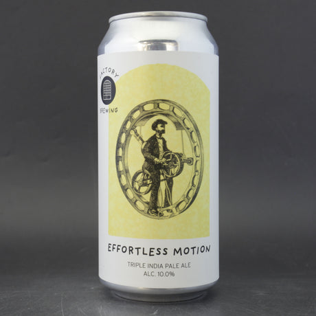 This is a can of Factory Brewing - Effortless Motion - 10% (440ml). It is a Triple IPA craft beer available to buy from Ghost Whale, voted London's best craft beer shop.