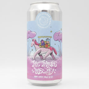 This is a can of Left Handed Giant - The Things We Say - 5.5% (440ml). It is a Pale Ale craft beer available to buy from Ghost Whale, voted London's best craft beer shop.