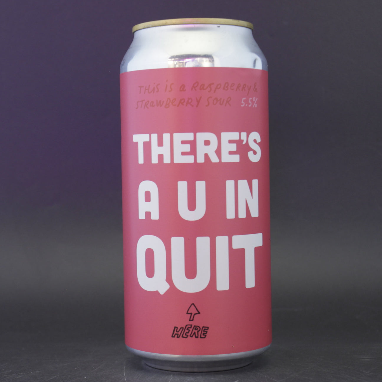 This is a can of Pretty Decent - There's A U In Quit - 5.5% (440ml). It is a Sour craft beer available to buy from Ghost Whale, voted London's best craft beer shop.