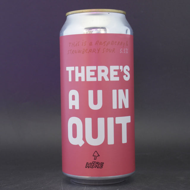 This is a can of Pretty Decent - There's A U In Quit - 5.5% (440ml). It is a Sour craft beer available to buy from Ghost Whale, voted London's best craft beer shop.