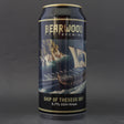 This is a can of Bearwood - Ship Of Theseus - 5.7% (440ml). It is a IPA craft beer available to buy from Ghost Whale, voted London's best craft beer shop.