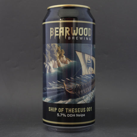 This is a can of Bearwood - Ship Of Theseus - 5.7% (440ml). It is a IPA craft beer available to buy from Ghost Whale, voted London's best craft beer shop.