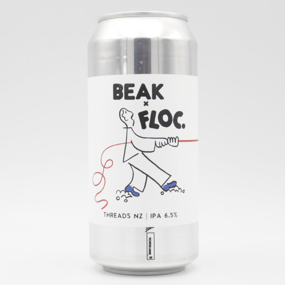 This is a can of Beak / Floc - Threads 2026 - 6.5% (440ml). It is a IPA craft beer available to buy from Ghost Whale, voted London's best craft beer shop.