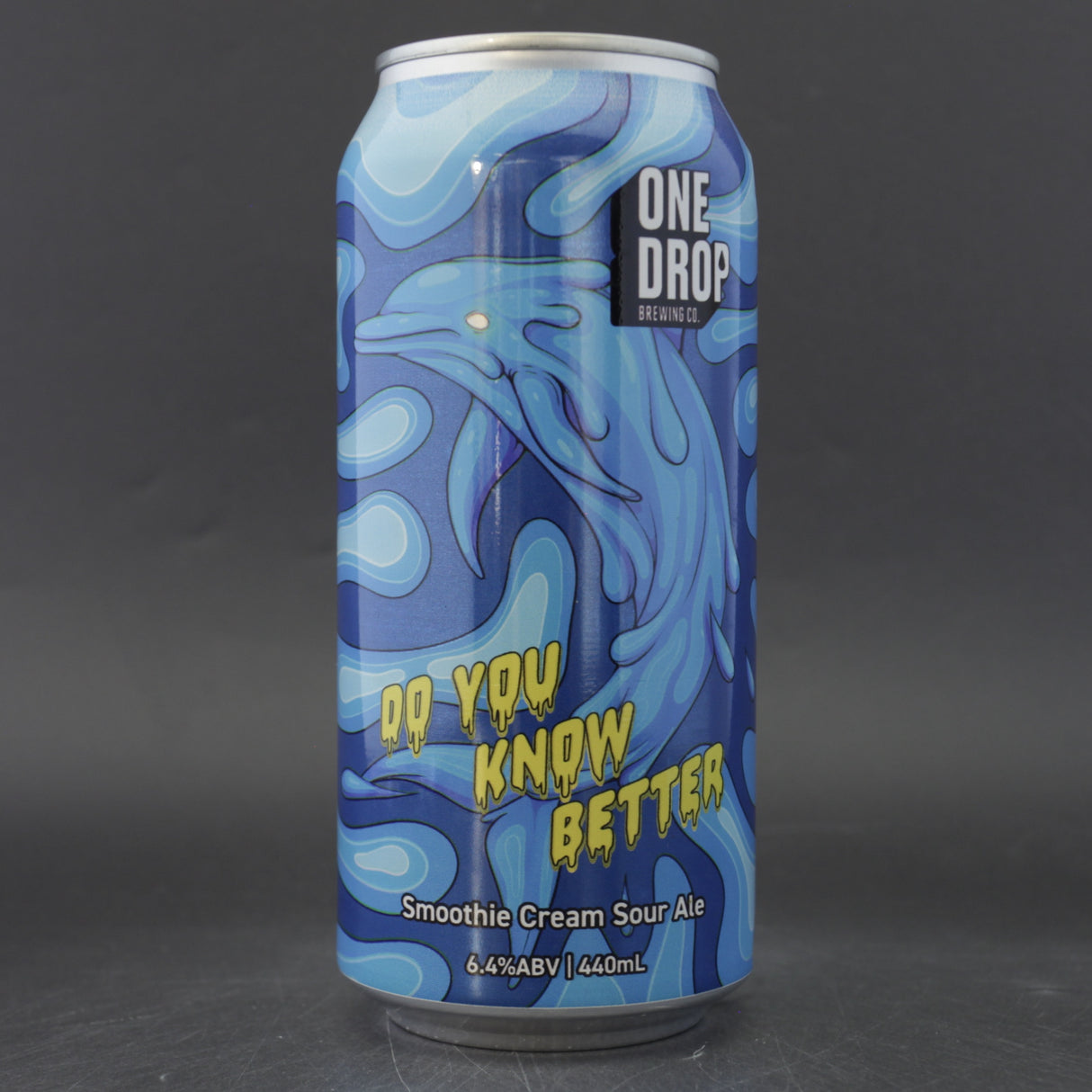 This is a can of One Drop - Do You Know Better? - 6.4% (440ml). It is a Sour craft beer available to buy from Ghost Whale, voted London's best craft beer shop.
