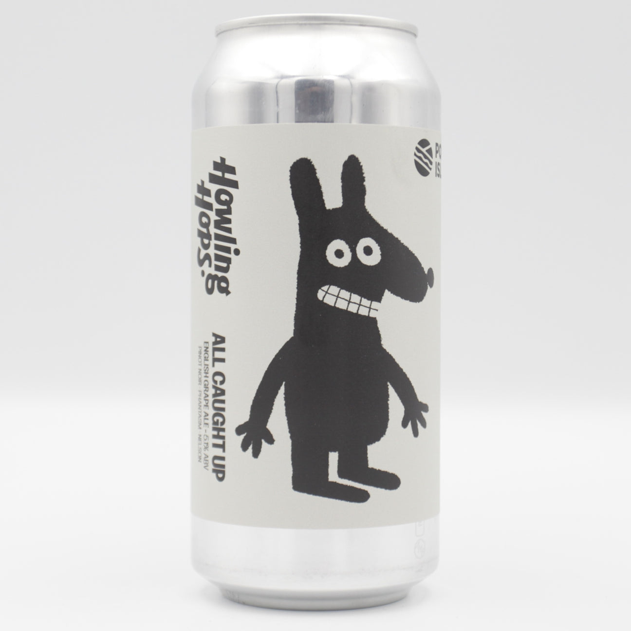 This is a can of Howling Hops / Pomona Island - All Caught Up - 5.1% (440ml). It is a Pale Ale craft beer available to buy from Ghost Whale, voted London's best craft beer shop.