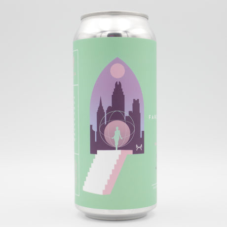This is a can of Moksa - Farcaster - 7% (473ml). It is a IPA craft beer available to buy from Ghost Whale, voted London's best craft beer shop.