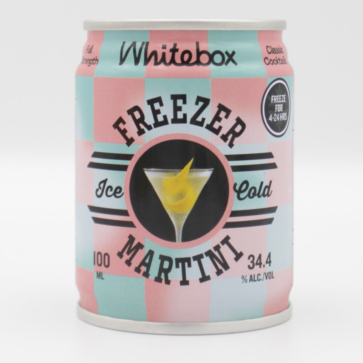 This is a can of Whitebox - Freezer Martini - 34.4% (100ml). It is a  craft cocktail available to buy from Ghost Whale, voted London's best craft beer shop.
